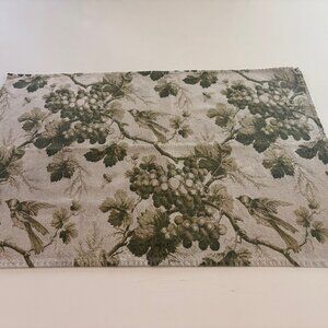 SET/4 WILLIAMS SONOMA GRAPEVINE TOILE BIRD COTTON BEE KITCHEN TOWELS Sage Green